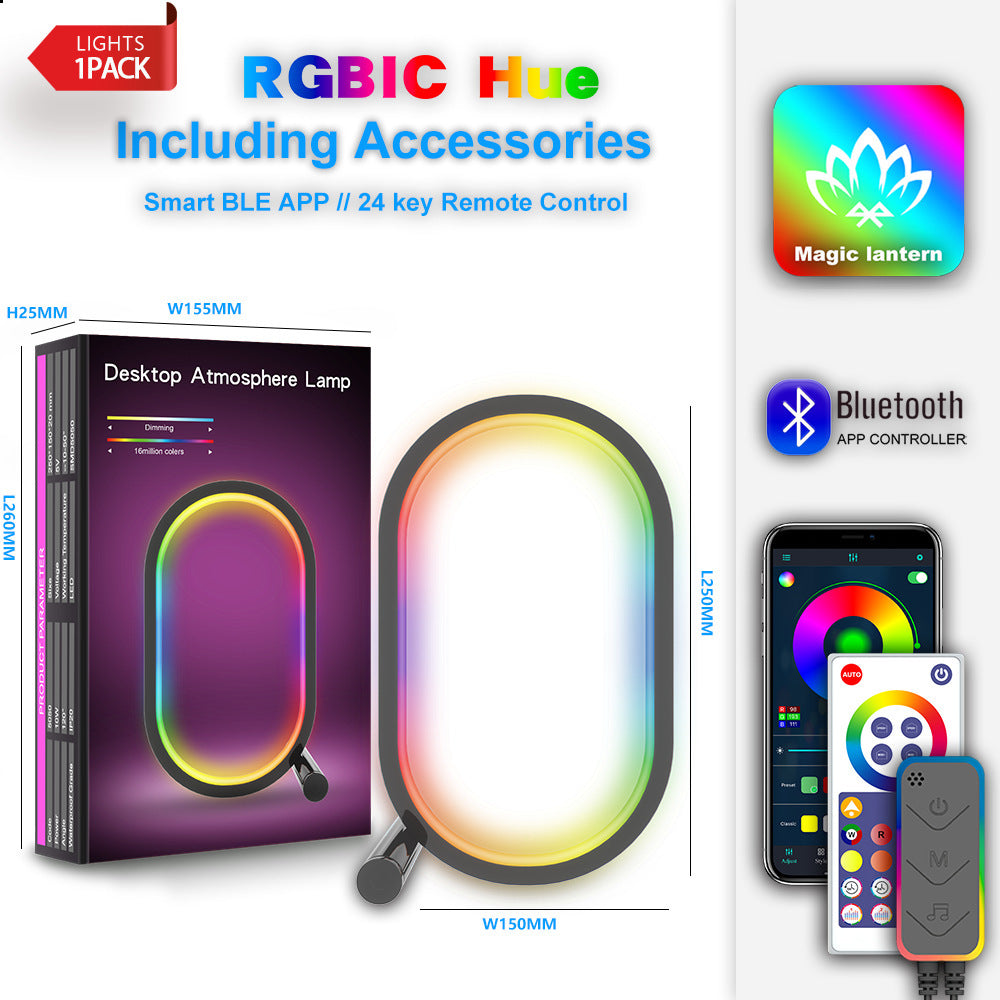 Smart RGB Ambience Light – App & Remote Controlled Mood Lamp for Gaming, Bedroom, Desk & Home Decor