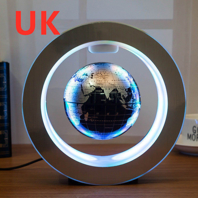 Round LED World Map Floating Globe – Magnetic Levitation Light | Anti-Gravity Desk Decor