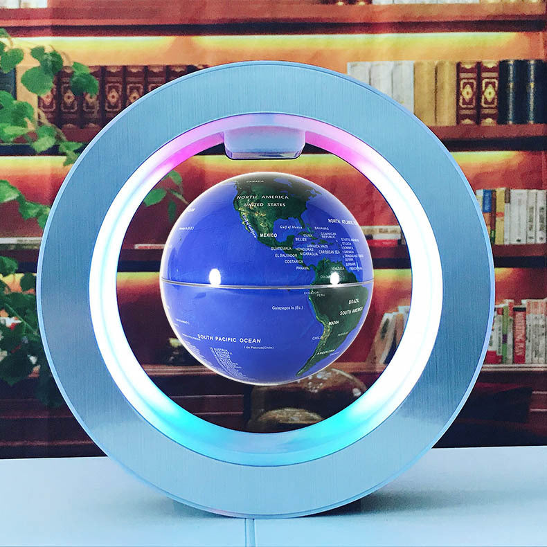 Round LED World Map Floating Globe – Magnetic Levitation Light | Anti-Gravity Desk Decor