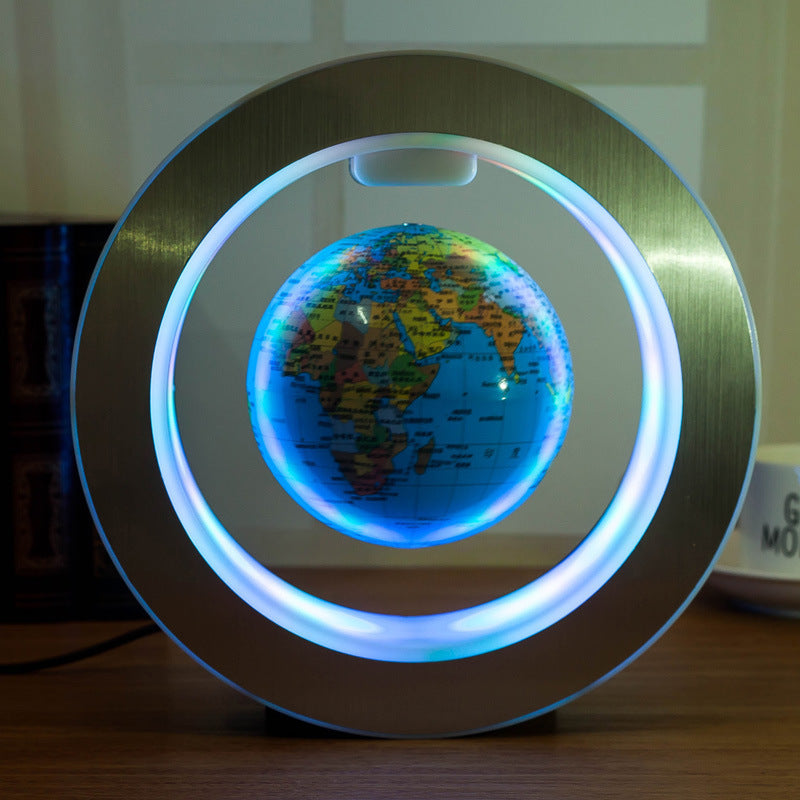 Round LED World Map Floating Globe – Magnetic Levitation Light | Anti-Gravity Desk Decor