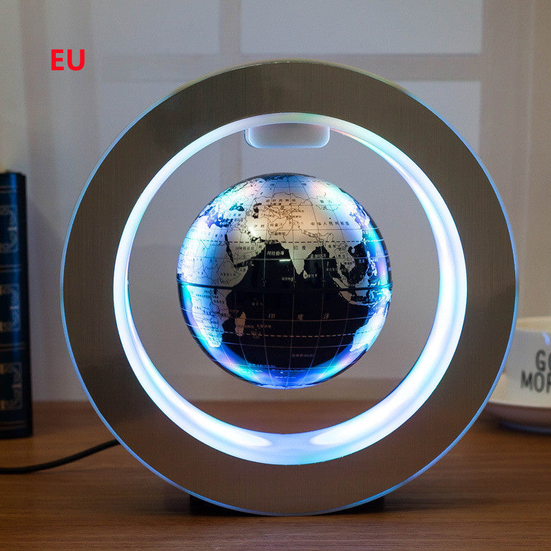 Round LED World Map Floating Globe – Magnetic Levitation Light | Anti-Gravity Desk Decor