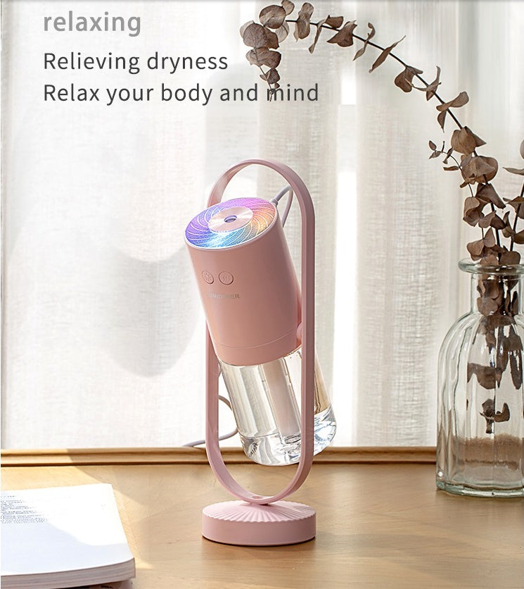 Magic Shadow USB Humidifier with Night Light – Mini Ultrasonic Air Purifier for Home, Car & Office
