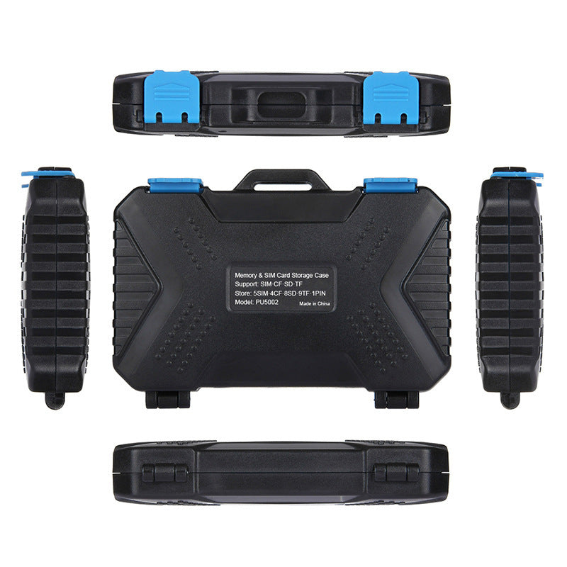 Water-Resistant Memory Card Case – Compact Organizer for CF, SD, TF, SIM, and Nano Cards with Card Pin