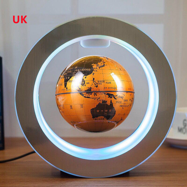 Round LED World Map Floating Globe – Magnetic Levitation Light | Anti-Gravity Desk Decor