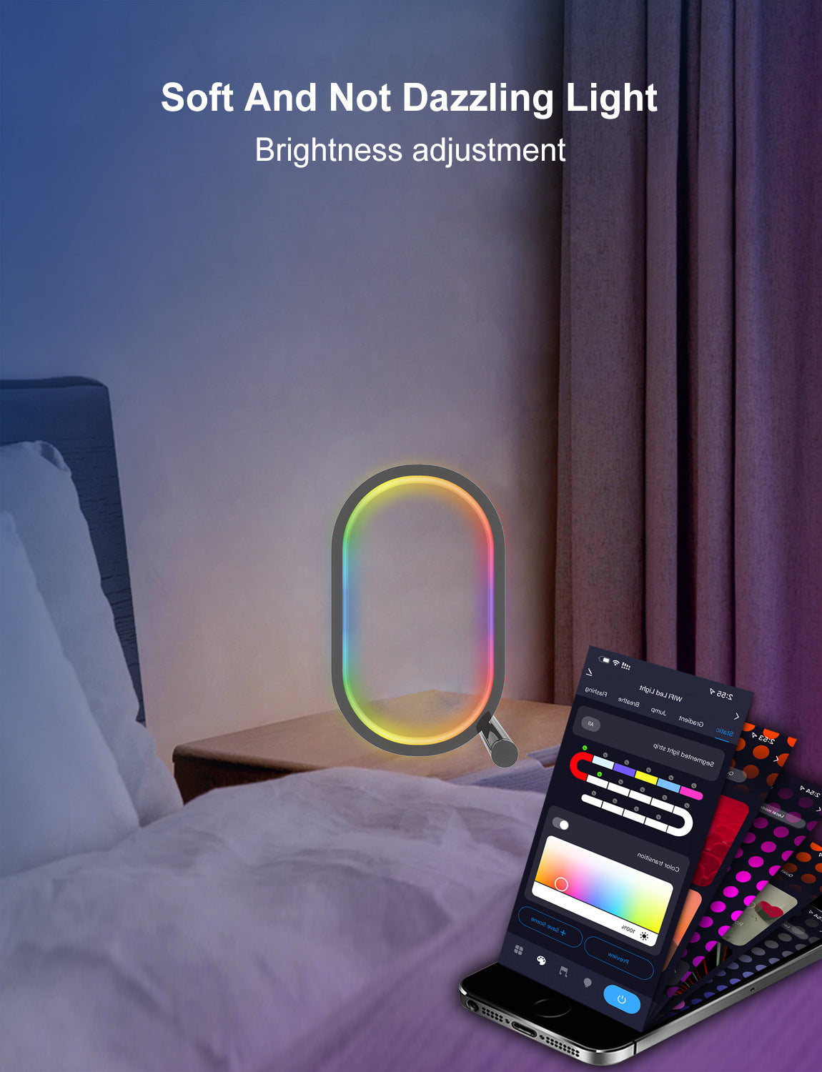 Smart RGB Ambience Light – App & Remote Controlled Mood Lamp for Gaming, Bedroom, Desk & Home Decor
