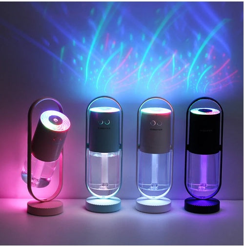 Magic Shadow USB Humidifier with Night Light – Mini Ultrasonic Air Purifier for Home, Car & Office