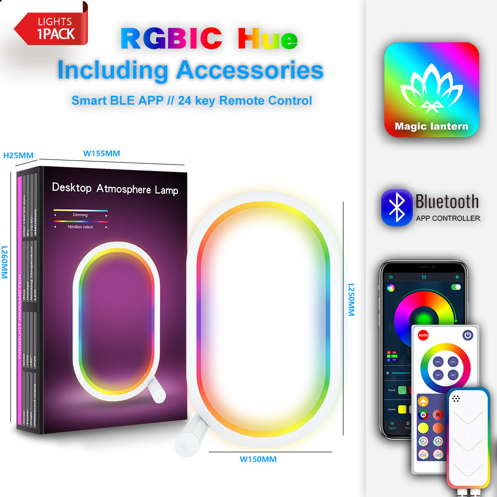 Smart RGB Ambience Light – App & Remote Controlled Mood Lamp for Gaming, Bedroom, Desk & Home Decor