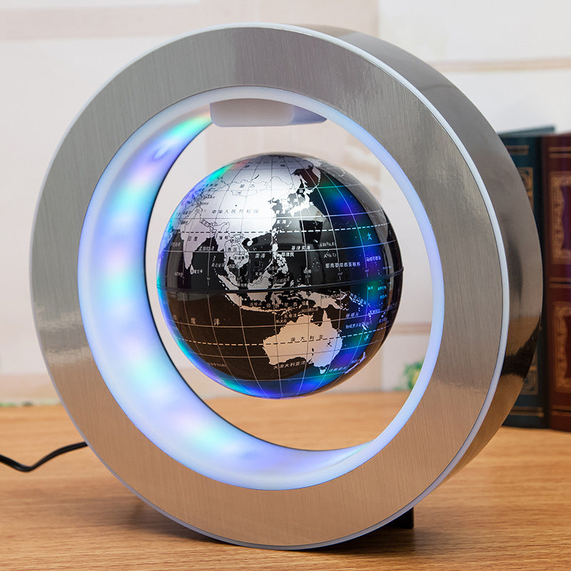 Round LED World Map Floating Globe – Magnetic Levitation Light | Anti-Gravity Desk Decor