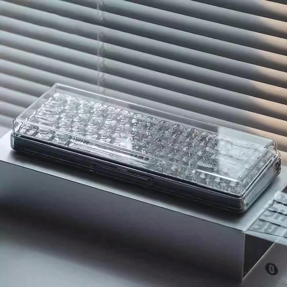 Acrylic Mechanical Keyboard Dust Cover – Fits 60%, 65%, 87, 96, 104 Key Layouts – Compatible with Wooting, ROG Azoth, IKKI – Hot Bent Protective Shell