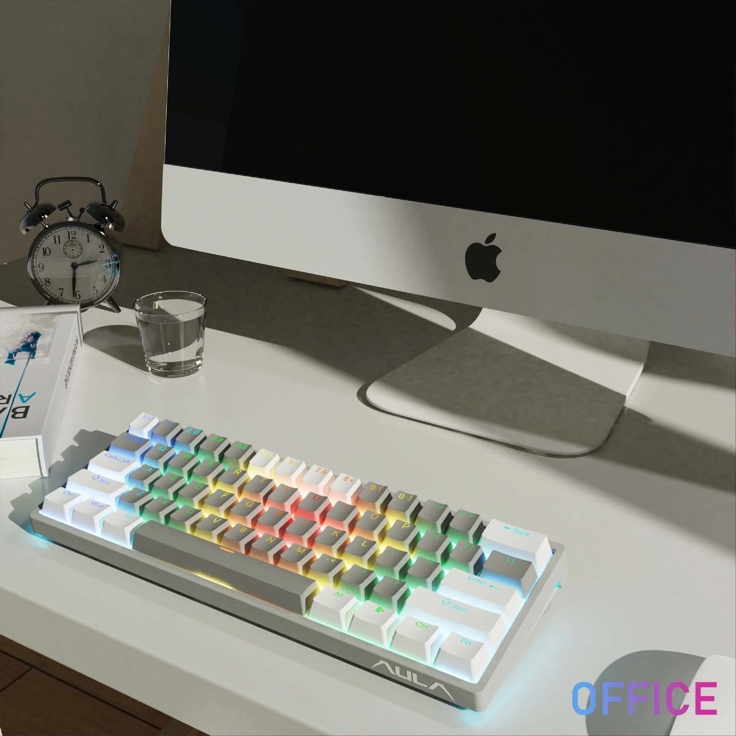 AULA F3261 RGB Mini Mechanical Gaming Keyboard – 61 Keys, Red Switch, USB-C Wired, Mac/Windows Compatible