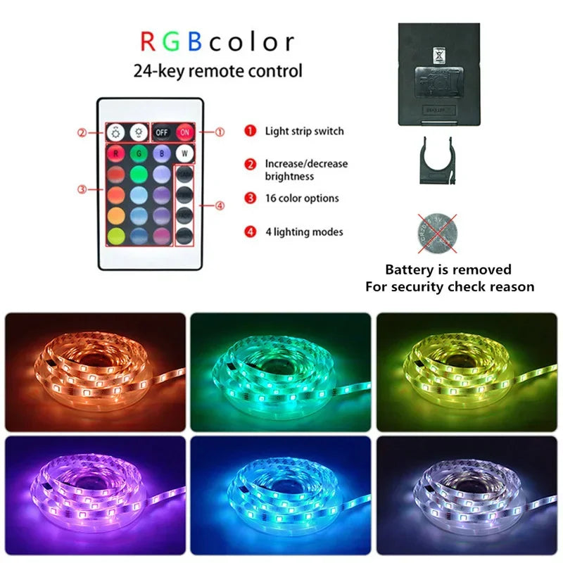 Bluetooth RGB LED Strip Lights – 5050 SMD Flexible Tape with App & Remote Control | TV Backlight & Gaming Room Decor