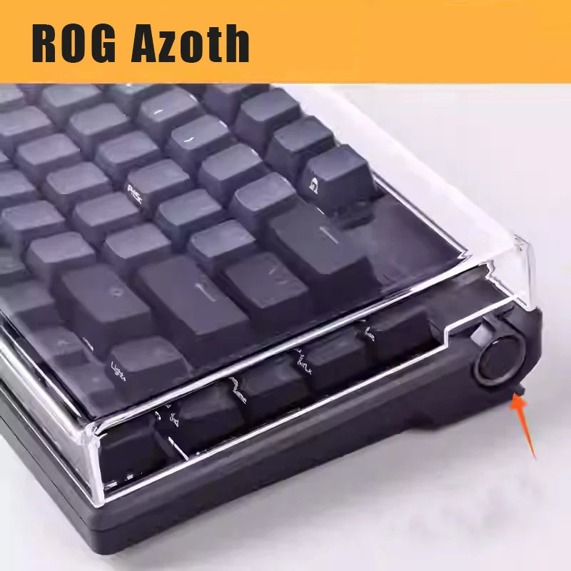 Acrylic Mechanical Keyboard Dust Cover – Fits 60%, 65%, 87, 96, 104 Key Layouts – Compatible with Wooting, ROG Azoth, IKKI – Hot Bent Protective Shell
