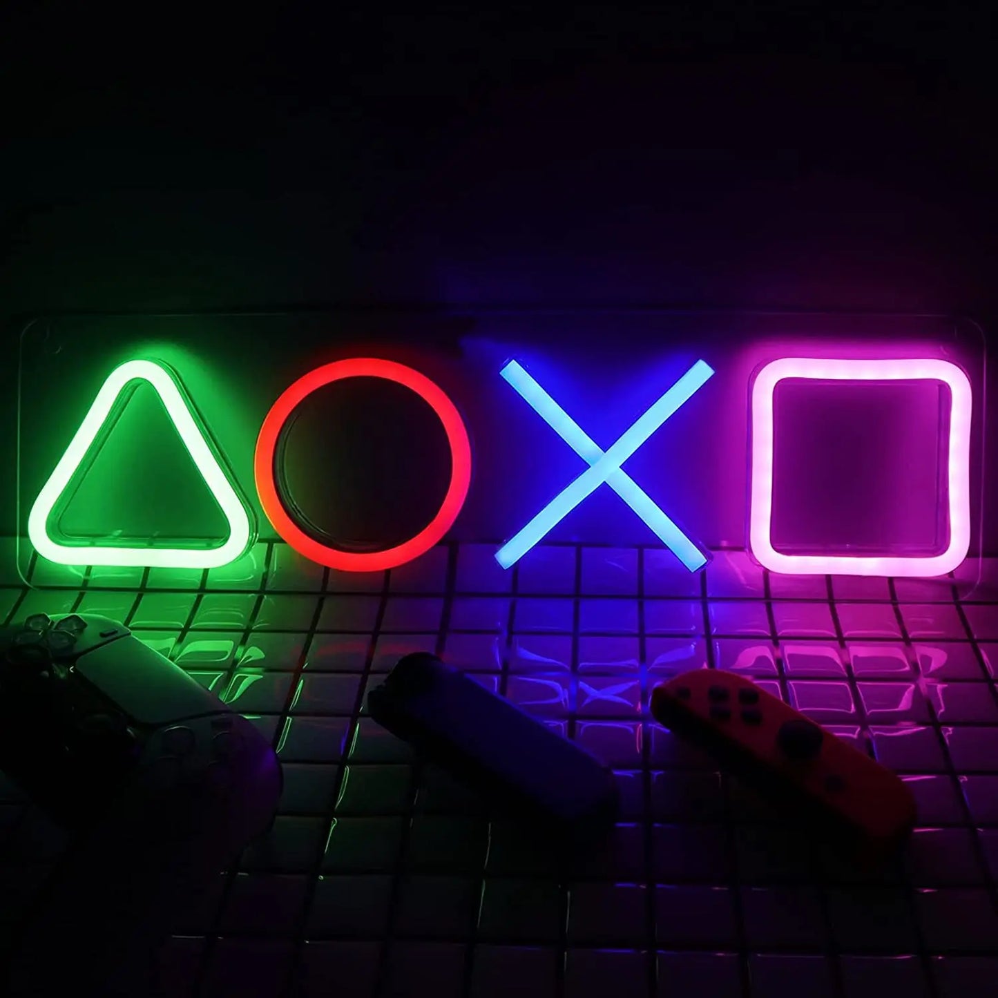 Custom Game Icon Neon Sign – LED Wall Light for Gamers | Playstation-Inspired RGB Decor for Room, Bar, or Gaming Setup
