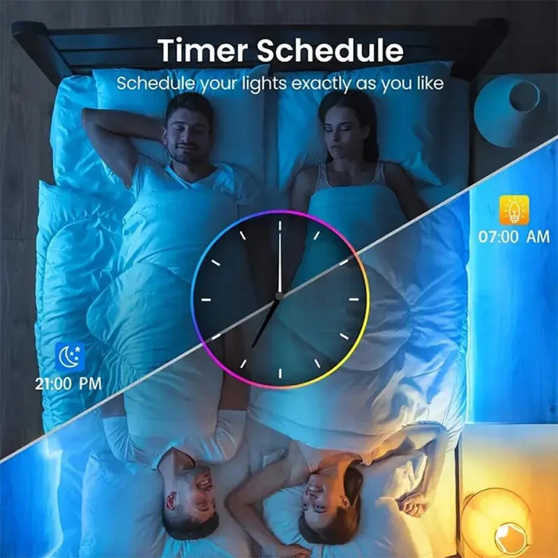 Bluetooth RGB LED Strip Lights – 5050 SMD Flexible Tape with App & Remote Control | TV Backlight & Gaming Room Decor