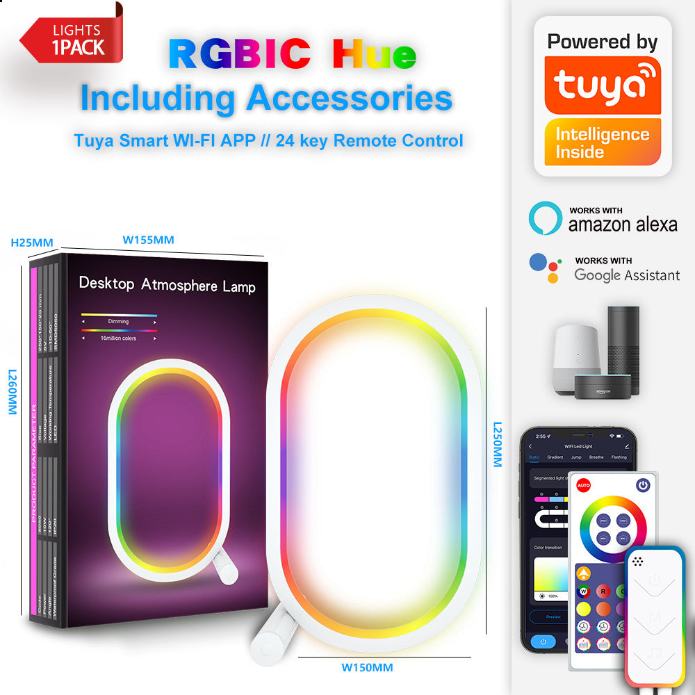 Smart RGB Ambience Light – App & Remote Controlled Mood Lamp for Gaming, Bedroom, Desk & Home Decor