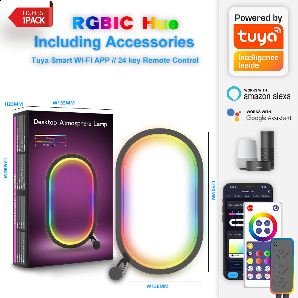 Smart RGB Ambience Light – App & Remote Controlled Mood Lamp for Gaming, Bedroom, Desk & Home Decor