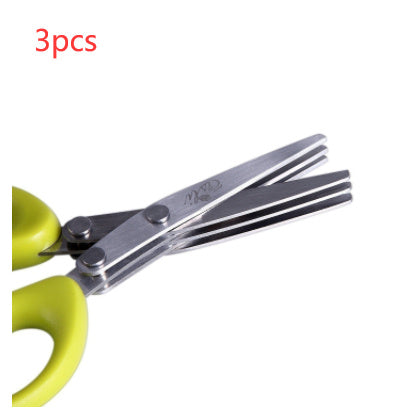 5-Blade Herb Scissors – Stainless Steel Green Onion Cutter for Herbs, Seaweed & Spices | Multipurpose Kitchen Gadget