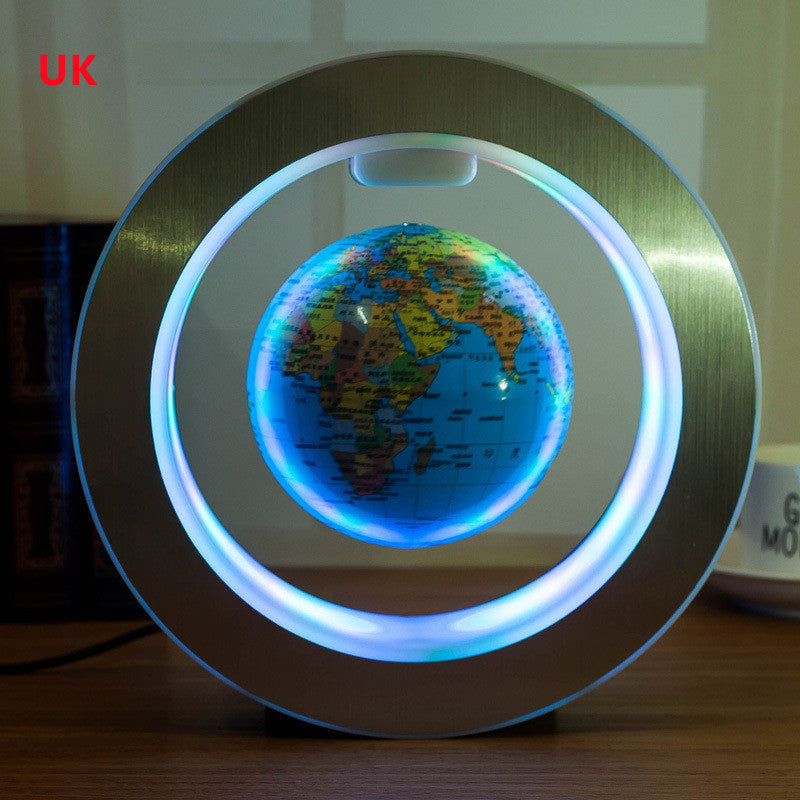 Round LED World Map Floating Globe – Magnetic Levitation Light | Anti-Gravity Desk Decor