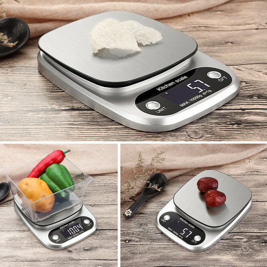 Digital Kitchen Food Scale – 22lbs/1g Precision Stainless Steel Diet & Postal Weight Balance