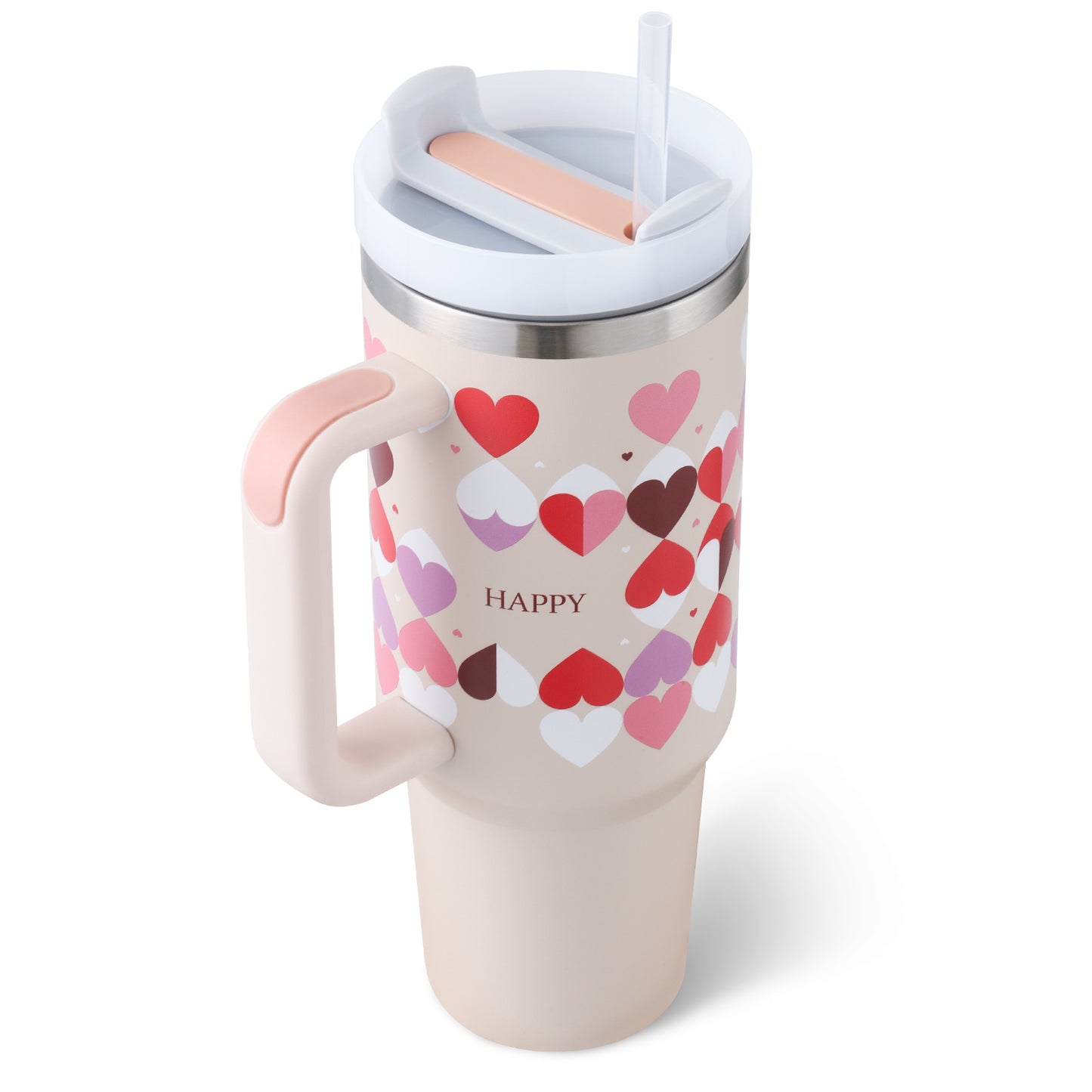 40oz Insulated Stainless Steel Tumbler with Handle & Straw – Spill-Proof Vacuum Coffee Cup with Lid – Travel Mug for Car, Gym, Office