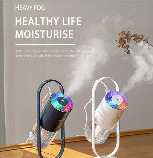 Magic Shadow USB Humidifier with Night Light – Mini Ultrasonic Air Purifier for Home, Car & Office