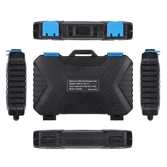 Water-Resistant Memory Card Case – Compact Organizer for CF, SD, TF, SIM, and Nano Cards with Card Pin
