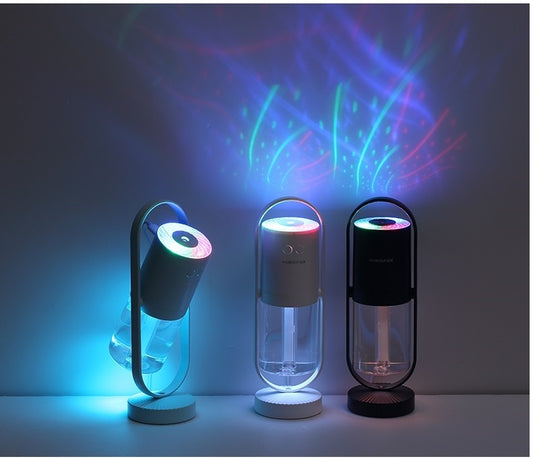 Magic Shadow USB Humidifier with Night Light – Mini Ultrasonic Air Purifier for Home, Car & Office