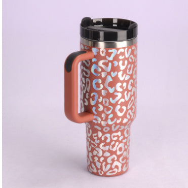 40oz Insulated Stainless Steel Tumbler with Handle & Straw – Spill-Proof Vacuum Coffee Cup with Lid – Travel Mug for Car, Gym, Office