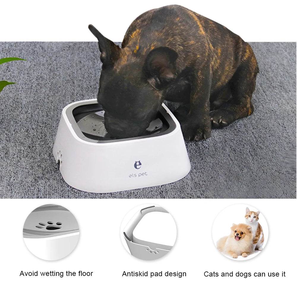 1.5L Dog ABS Plastic Drinking Water Floating Bowl Non-Wetting Mouth Cat Bowl Without Spill Drinking Water Dispenser Dog Bowl - Roy's Superstore